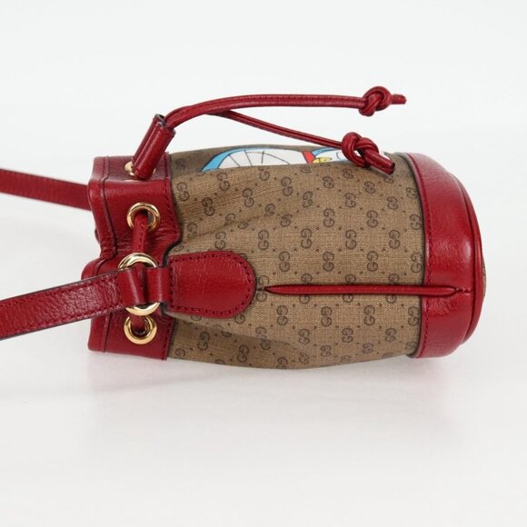 GUCCI Micro GG Supreme Doraemon Collaboration Bag PVC Beige Auth - Picture 5 of 16